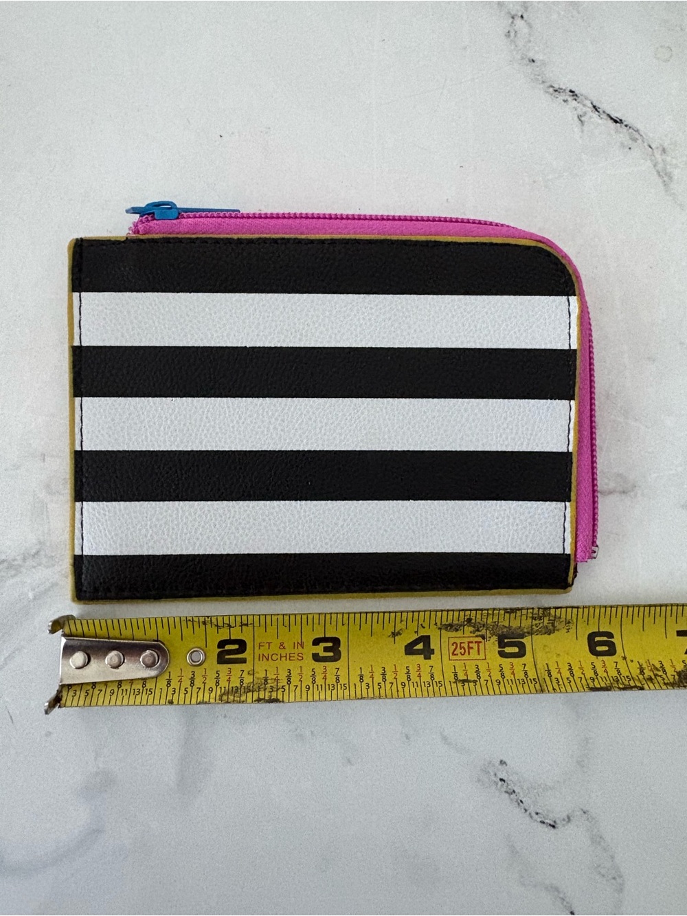 Sephora Mini Makeup Bag or Coin Purse Wallet Black and White Stripes